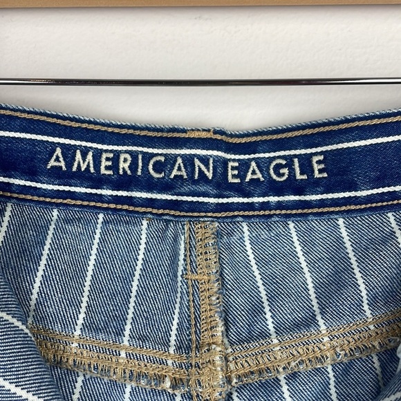 American Eagle Mom Jean Stripe SZ 14 Regular Unique Plus Size - Picture 12 of 14
